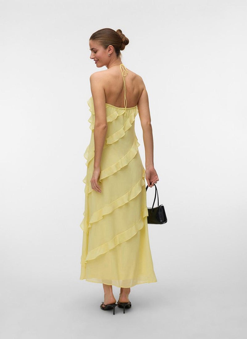 VERO MODA Women's VMMARJORIE Sleeveless Flounce Maxi Dress - Image 3