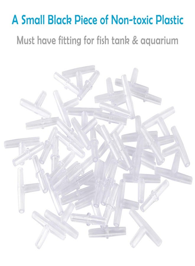 باوفلي مجموعة Pawfly من 20 وصلة صمام هواء لحوض السمك، أنبوب بلاستيكي أبيض داخلي، ثلاثي الاتجاهات على شكل حرف T ومستقيم - Image 5