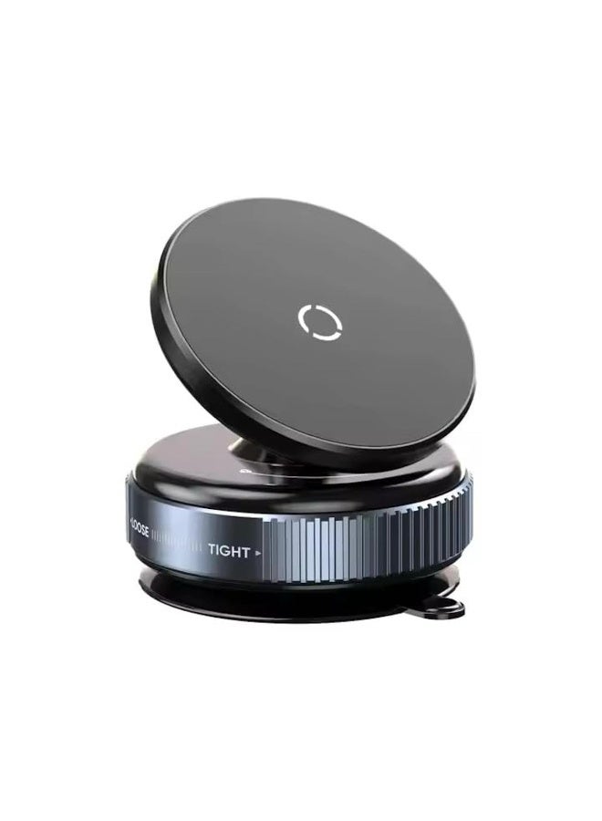 PROMASS Vacuum Suction Cup Magnetic Phone Holder 360° Adjustable Car Mount Stand Strong Magnetic Bracket for Home Office & Gaming - Image 1