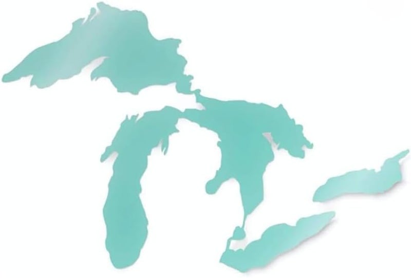 Nudge Printing Great Lakes Sticker Michigan Car Decal Premium Heavy-Duty Waterproof Vinyl for Bumpers, Windows, Laptops, Water Bottles or Coolers (Mint Green, 4.75" Wide) - Image 1