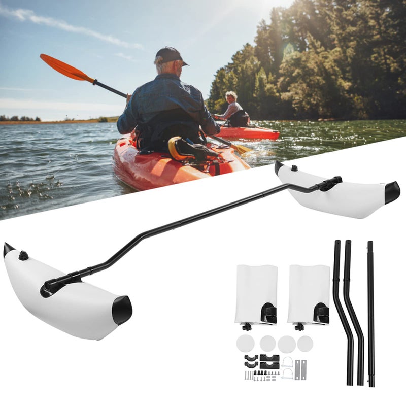 DAUERHAFT Kayak Outrigger Stabilizer , Portable PVC Higher Stability Kayak Outrigger Kit , Three Colours to Choose Inflatable Kayak Stabilizer , Easy to Install , for Floating Balancing Boat - Image 1