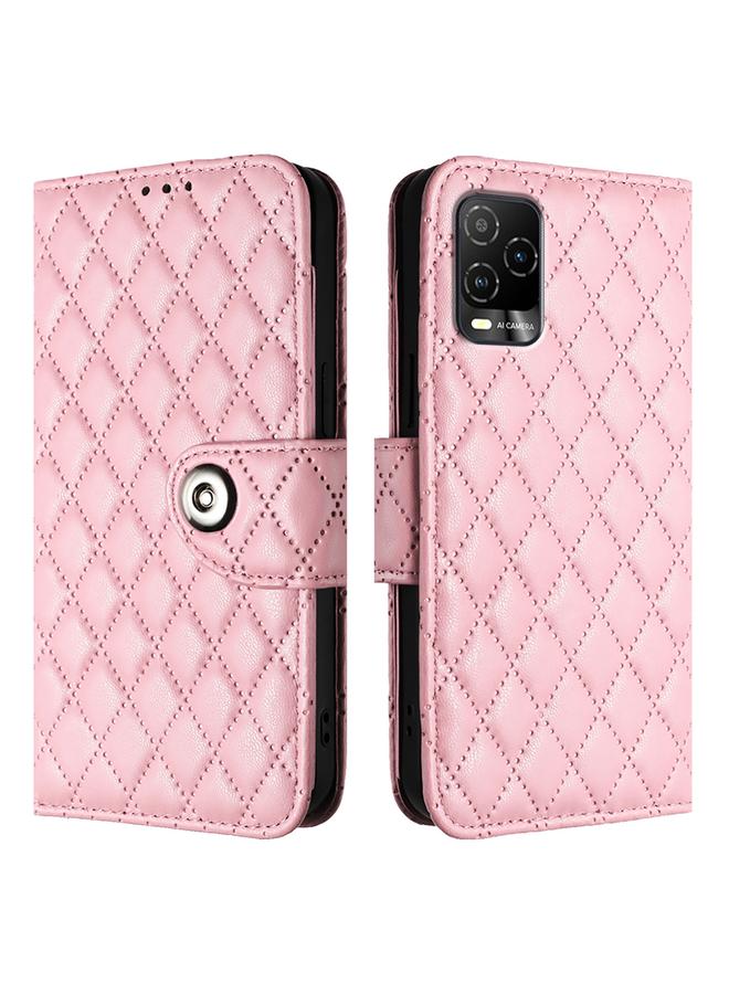 Zaboon Case For BLU View 5 Pro Rhombic Texture Flip Leather Phone Case with Lanyard - Image 2