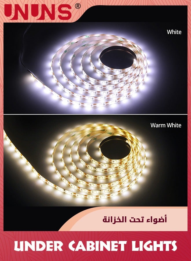 UNUNS شريط أضواء الحث، أضواء LED قابلة للتوصيل داخلياً، تعمل بتقنية موجة اليد، للمطبخ، الخزائن، العدادات، الرفوف، واجهات العرض، السلم، غرفة النوم، الممر، 5م - Image 3