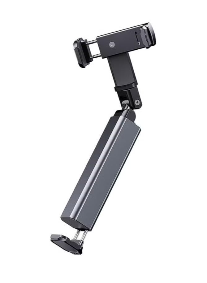 TIGER Universal Airplane Phone Holder – Portable Travel Stand, Foldable Magic Clamp for Desk & Movies | Compact & Adjustable Phone Mount for Airplane, Desk, and Entertainment | Grey Color, Travel-Friendly & Convenient - Image 1