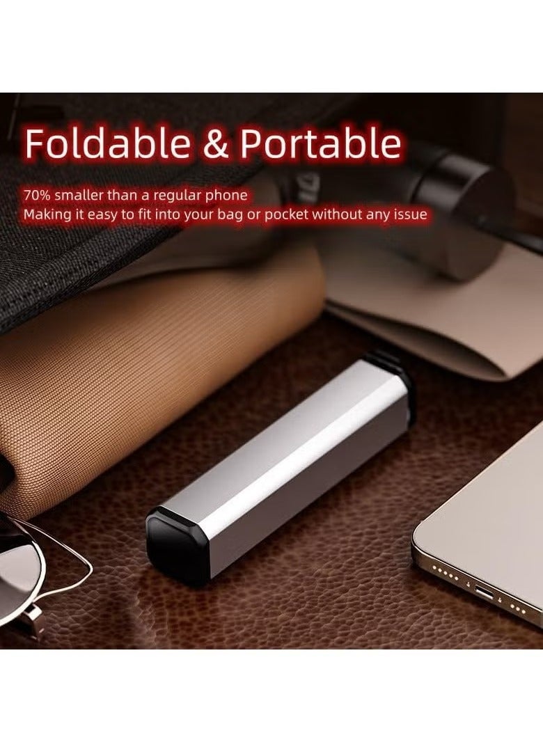 TIGER Universal Airplane Phone Holder – Portable Travel Stand, Foldable Magic Clamp for Desk & Movies | Compact & Adjustable Phone Mount for Airplane, Desk, and Entertainment | Grey Color, Travel-Friendly & Convenient - Image 2