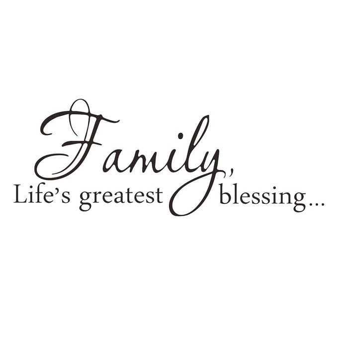 FAMILY LIFES GREATEST BLESSING VINYL WALL DECAL REMOVABLE STICKERS FOR HOME ART DECOR INSPIRATIONAL QUOTE SAYING FOR LIVING ROOM BEDROOM 22 X 83