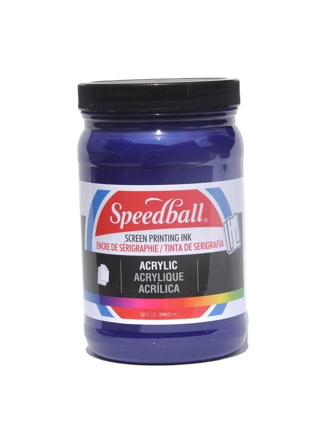 Speedball 004650 Acrylic Screen Printing Ink 32 fl oz Violet - Image 1