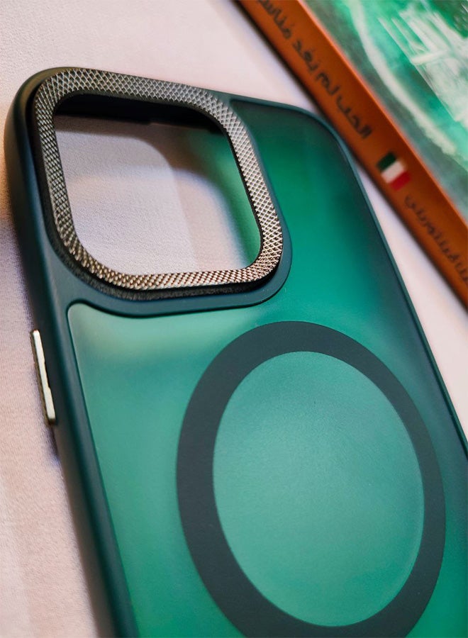 Matte Magnetic Back Case For Iphone 16 Pro Max, Slim Hard Shockproof Scratch Resistant Cover, Compatible With MagSafe And Wireless Charger, Camera Lens Protection, Lightweight, Stylish Design For Men, Women, And Youth For Iphone 16 Pro Max - Dark Green - Image 2