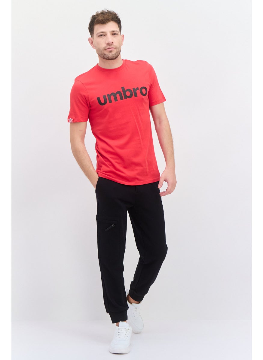 umbro - Men Sportswear Fit Short sleeves Brand Logo Training T-Shirt, Red - Image 1