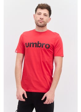 Men Sportswear Fit Short sleeves Brand Logo Training T-Shirt, Red