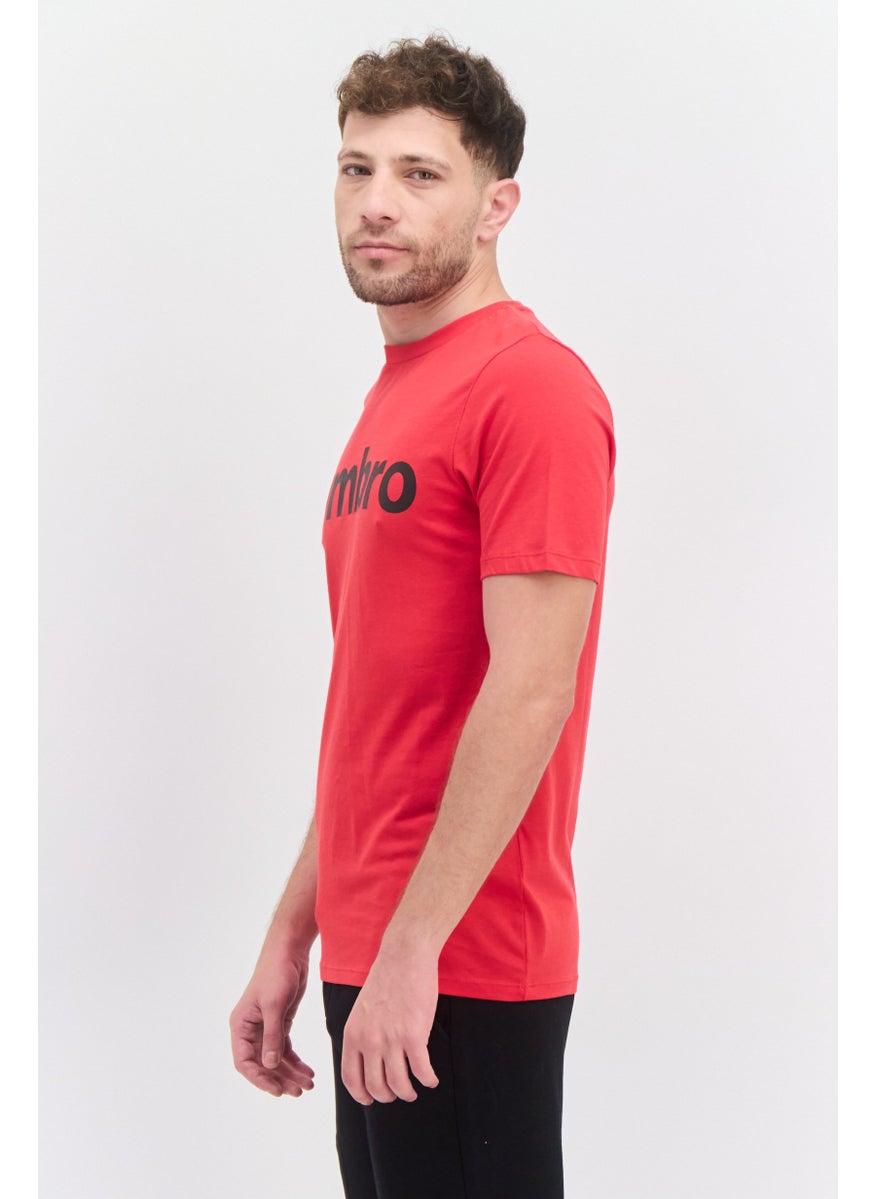 umbro - Men Sportswear Fit Short sleeves Brand Logo Training T-Shirt, Red - Image 1
