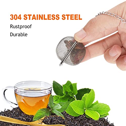 ONICORN® Stainless Steel Mesh Tea Infuser Ball-Tea Strainer Filters-Tea Interval Diffuser for Loose Natural Leaf Tea & Seasoning Herbal Spices (Silver, Small Pack of 2) - Image 5