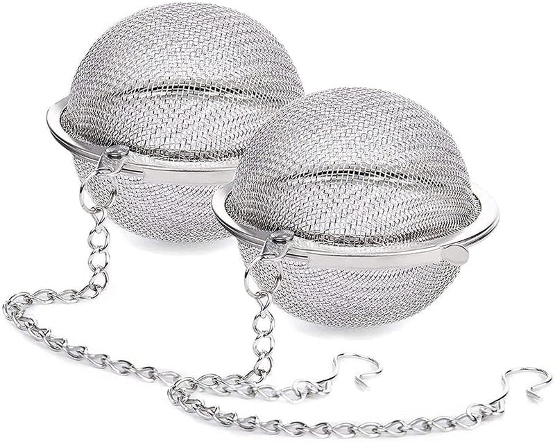 ONICORN® Stainless Steel Mesh Tea Infuser Ball-Tea Strainer Filters-Tea Interval Diffuser for Loose Natural Leaf Tea & Seasoning Herbal Spices (Silver, Small Pack of 2) - Image 1