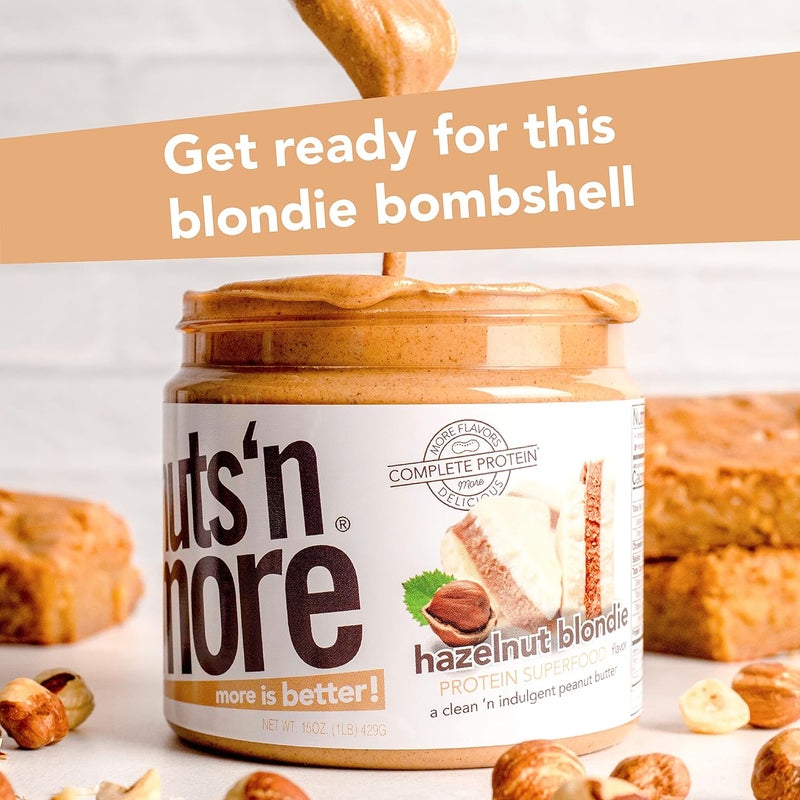 nuts'n more Nuts 'N More Hazelnut Blondie Spread - High Protein, Low Carb, Gluten Free Nut Butter (15oz Jar) - Image 4