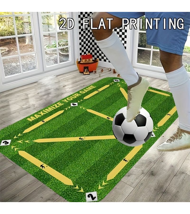 Non Slip Soccer Training Mat 100x150 CM Machine Washable Durable Floor Mat - Image 5