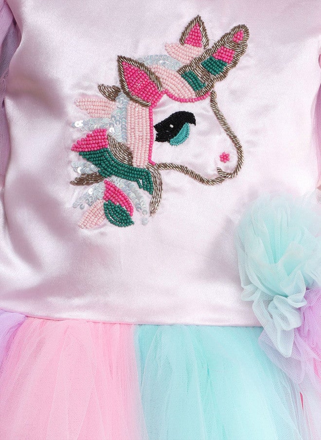 PinkChick فستان غون وردي وحيد القرن للفتيات - Image 2