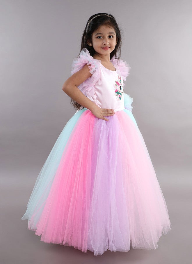 PinkChick فستان غون وردي وحيد القرن للفتيات - Image 3