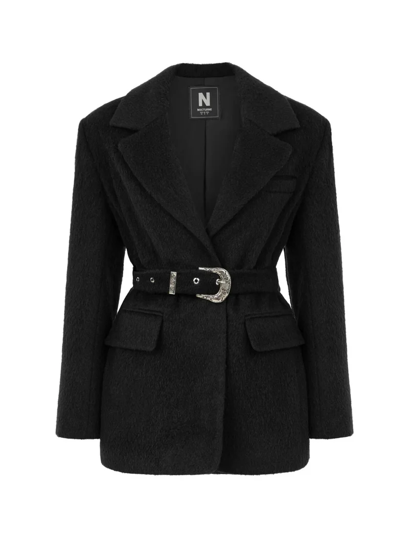 Nocturne Double Breasted Jacket with Belt Detail