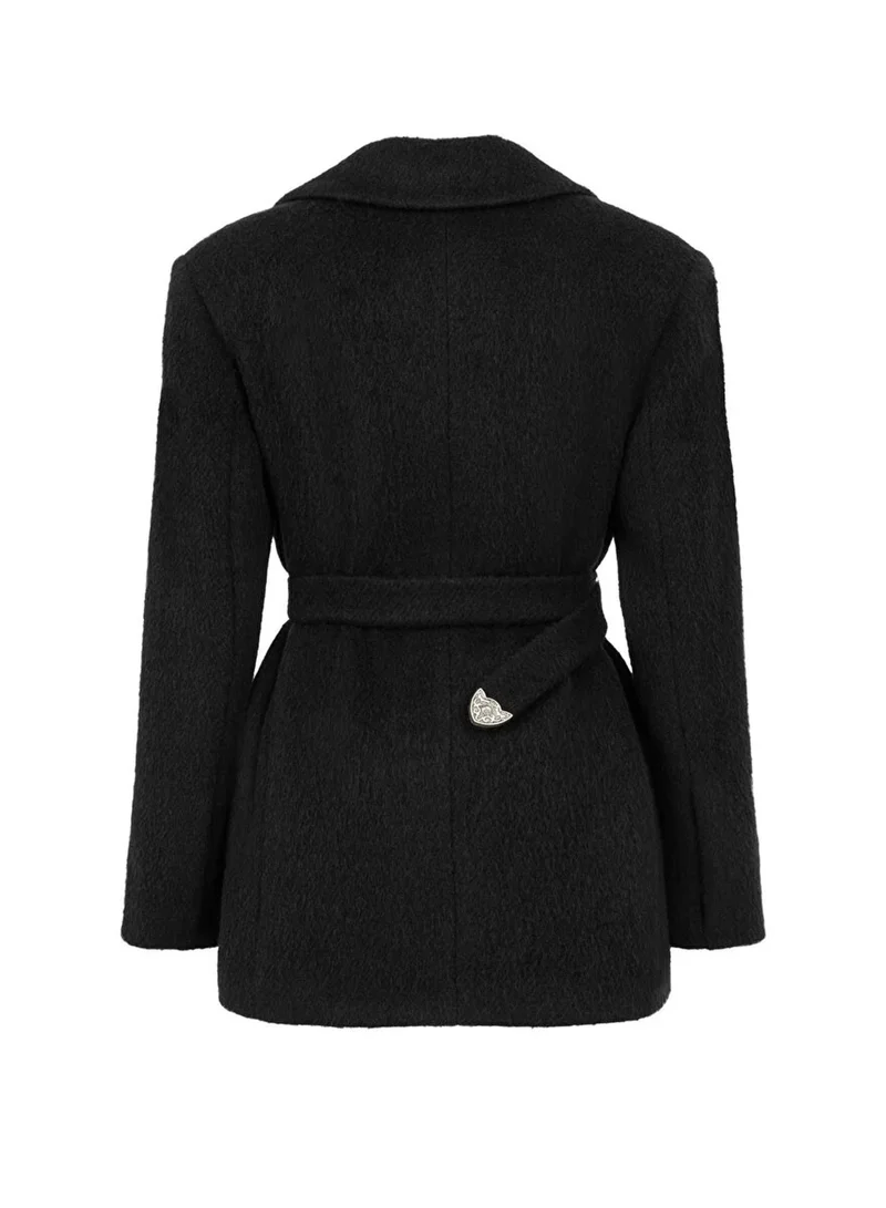 Nocturne Double Breasted Jacket with Belt Detail