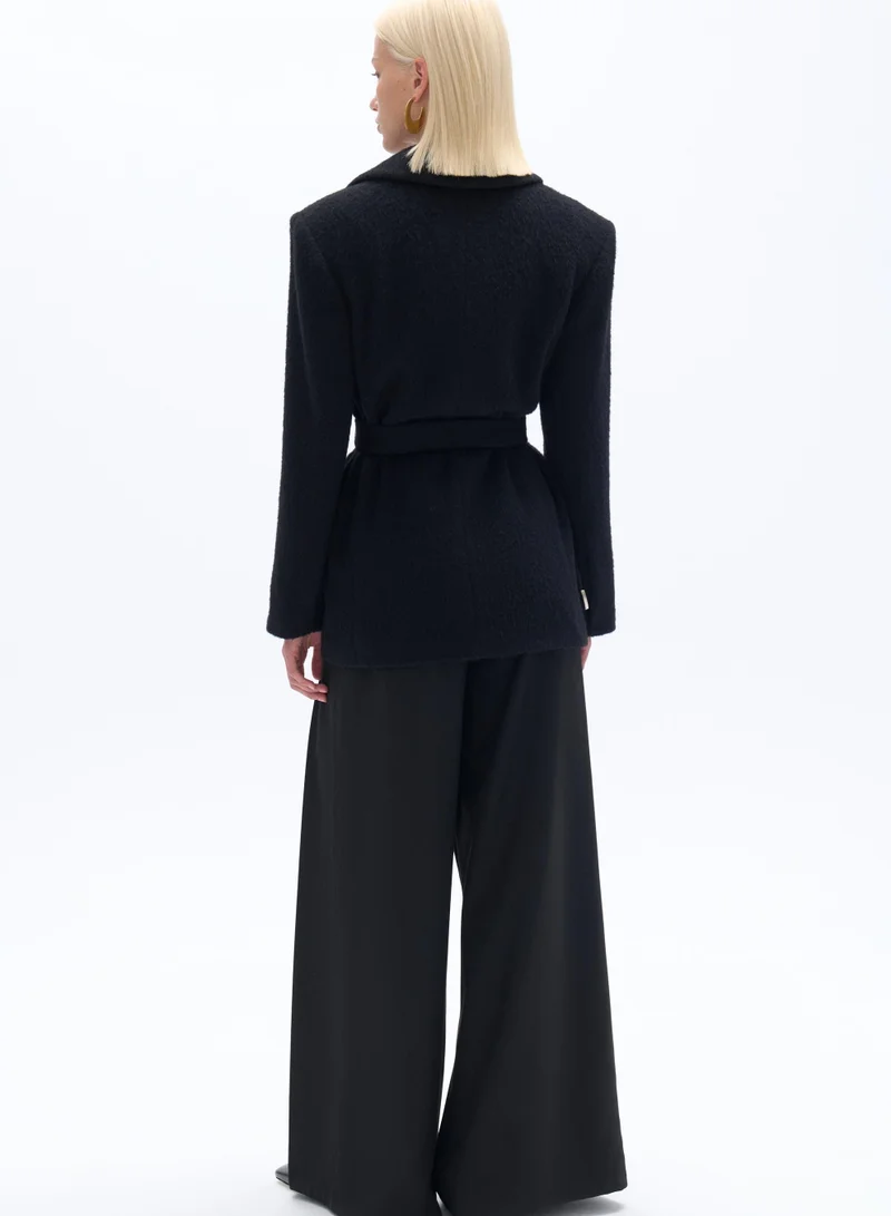 Nocturne Double Breasted Jacket with Belt Detail
