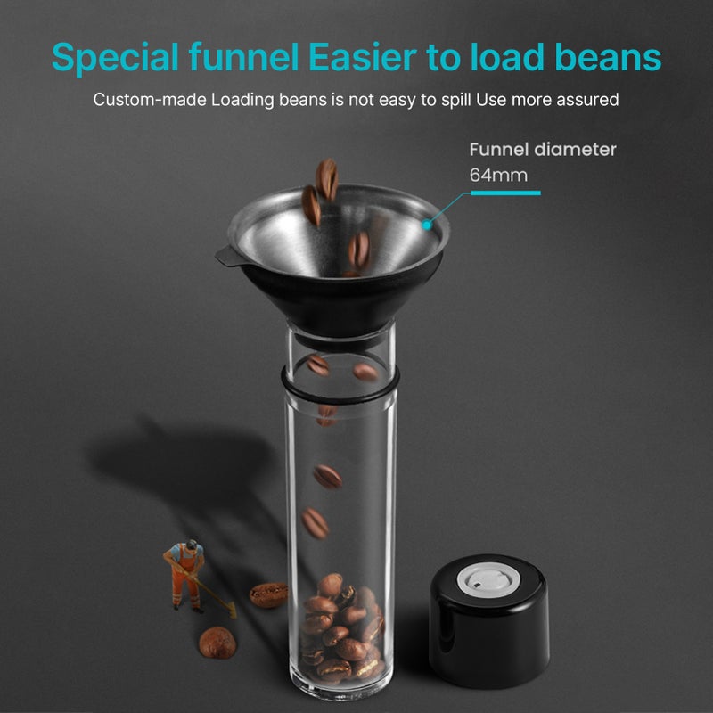 Set of 10 Coffee Canisters with Airtight Silicone Ring Exhaust Valve Coffee Bean Cellar Single Dose Coffee Bean Storage Food Grade Clear Dishwasher Safe Multifunctional Food Storage - Image 3