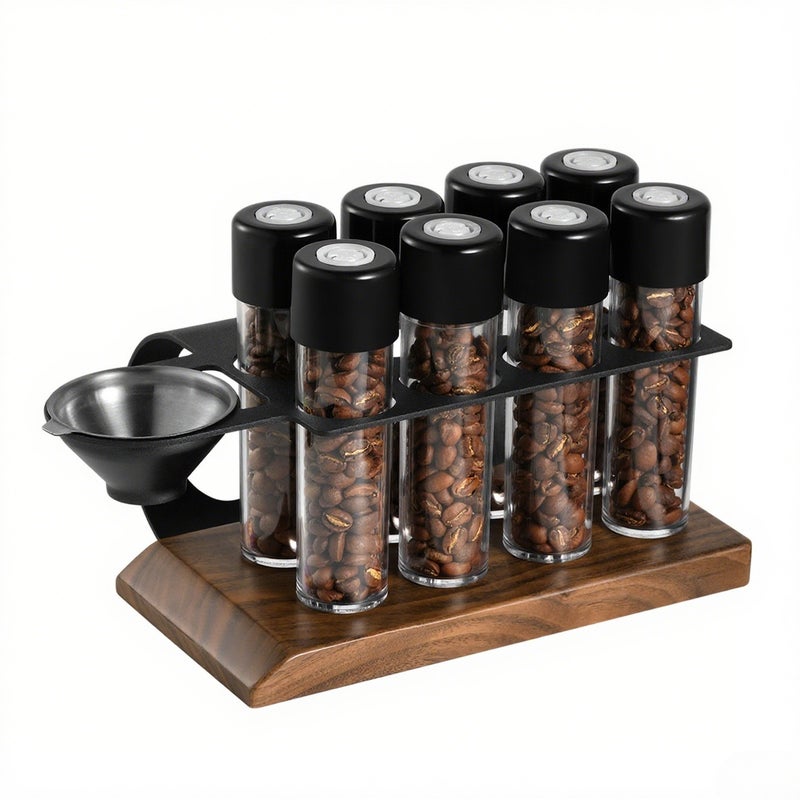 Set of 10 Coffee Canisters with Airtight Silicone Ring Exhaust Valve Coffee Bean Cellar Single Dose Coffee Bean Storage Food Grade Clear Dishwasher Safe Multifunctional Food Storage - Image 1