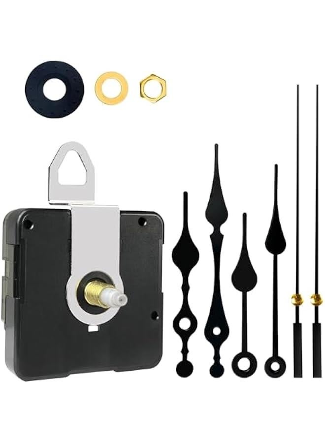 Clock Mechanism Replacement,Quartz Battery Operated Movement Silent DIY Wall Clock Repair Parts Replacement Shaft Lengths 16mm(41/64inch) - Image 1