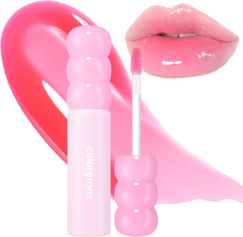 Fruity Glass Gloss 03 Giggle Strawberry by Colorgram for Women 01 oz Lip Gloss