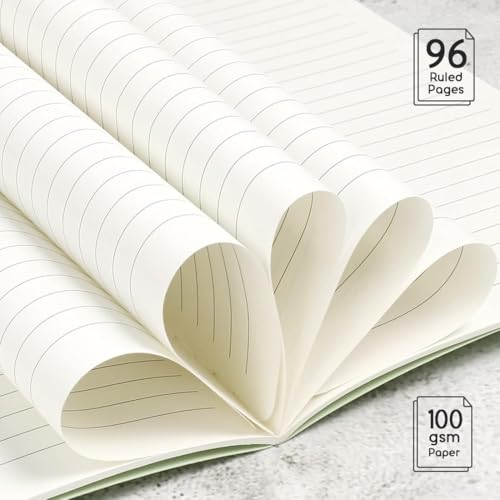 NUOVI Record Note Book, Smoke Grey | A5 - Ruled Grid Pages | 96 Pages - 100GSM Pages with Soft Cover | Ideal for Office, College, School, Journaling, Meeting & More - Image 2