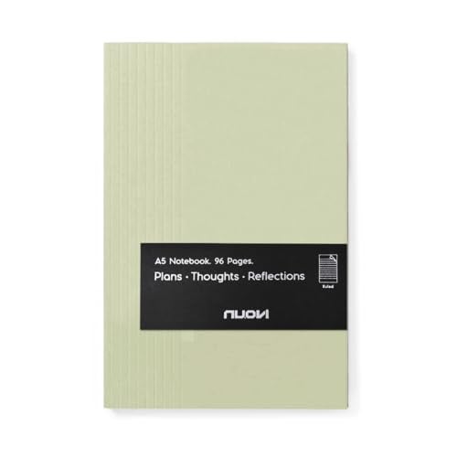 NUOVI Record Note Book, Smoke Grey | A5 - Ruled Grid Pages | 96 Pages - 100GSM Pages with Soft Cover | Ideal for Office, College, School, Journaling, Meeting & More - Image 1
