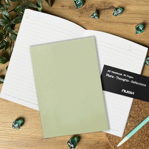 NUOVI Record Note Book, Smoke Grey | A5 - Ruled Grid Pages | 96 Pages - 100GSM Pages with Soft Cover | Ideal for Office, College, School, Journaling, Meeting & More - Image 4