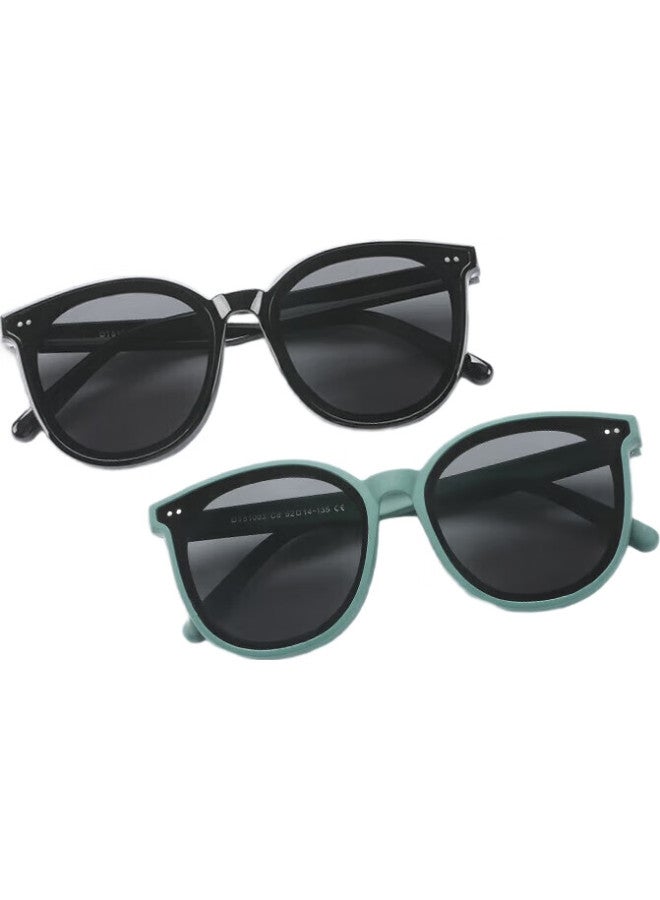 Boshide Children'S Sunglasses, New Uv Protection Polarized Sunglasses For Boys And Girls, Green Frame With Black And Gray Lenses - Image 3