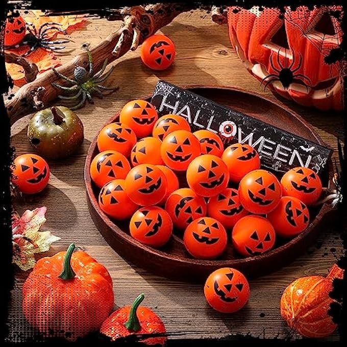 Jerify 100 Pcs 100 Pcs Mini Pumpkin Stress Balls Bulk, 1.57" Halloween Stress Ball Small Halloween Foam Stress Ball for Halloween Party Favor Carnival Reward - Image 5