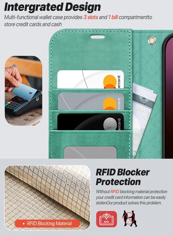 OCASE for iPhone 16 Pro Case Detachable Wallet Case with Card Holder, 2 in 1 Pu Leather Flip Folio with RFID Blocking Stand Wrist Strap Shockproof Phone Cover 6.3 Inch 2024, Green - Image 5