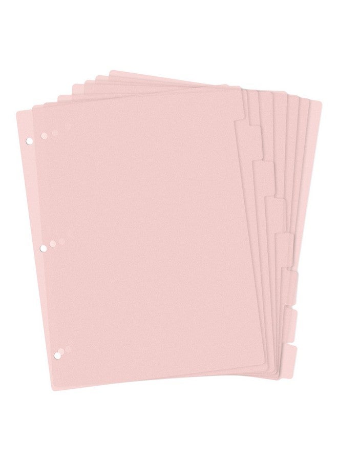 Generic 3Ring Pink Binder Plastic Divider Set 8Tab Sturdy Plastic Dividers Binder Dividers With Tabs Pink Binder Dividers Aesthetic Dividers For Binder Suitable For Notebooks And Binders(Pink)  - Image 1