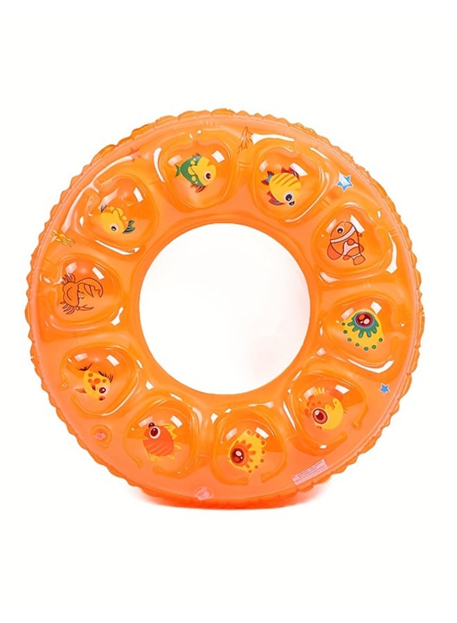 general On Behalf Of The Label Children's Swimming Ring Color Double Inflatable Airbag Thickened Cartoon Cute Swimming Ring Wholesale-Outer Diameter After Inflation:S—#60-Inside Diameter After Inflation:Ora - Image 1