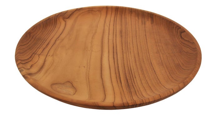 HAND CRAFTED RUSTIC TEAK WOOD CHARGER PLATE FOR SERVING KITCHEN DINING 13 DIAMETER
