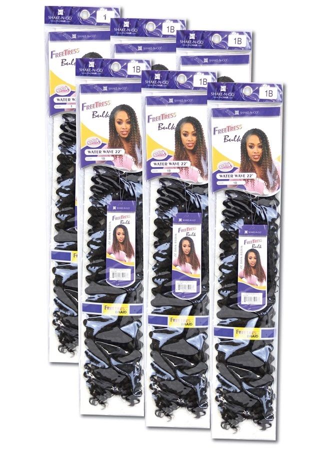 Freetress WATER WAVE 22" (6-Pack, 2 Dark Brown) - Freetress Synthetic Crochet Braiding Hair 