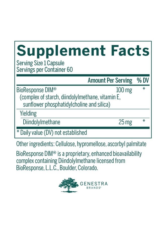 Genestra Brands D.I.M. | Diindolylmethane (D.I.M.) Formulation | 60 Capsules - Image 2