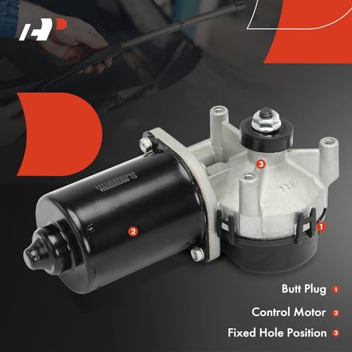 A-Premium Front Windshield Wiper Motor Compatible with Ford Expedition 2007 Sport Utility, F-250/F-350/F-450/F-550 Super Duty 2008-2010 Pickup, F650/F750 2008-2011 Base Straight Truck, 4+8 Pins - Image 4