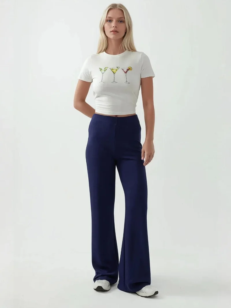 HICCUP Relaxed Fit Modal Touch Straight Leg Sweatpants