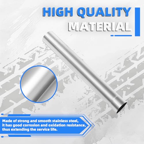 Piclafe 3 Inch Exhaust Pipe, 3'' Stainless Steel Straight DIY Custom Mandrel Exhaust Pipe, 18 Inch Length, 3'' OD Mandrel Straight Pipe - Image 4