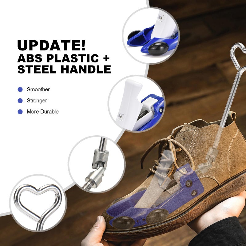 RIRPUAE Boot Stretchers for Cowboy Boots Thick Wide Feet, Adjustable Men Women Shoe High Instep & Width Toe Box Expander (Blue, Men 7.5-13) - Image 3