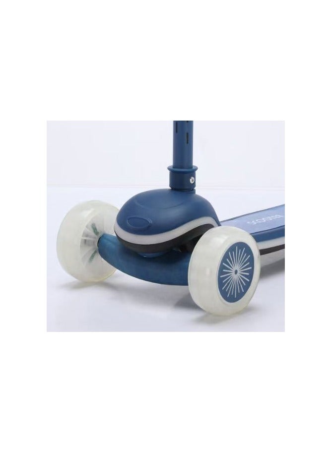 Scooter  3-Wheel Kids Scooter with Adjustable Height – Blue Foldable Scooter with LED Wheels for Toddlers & Children - Image 3