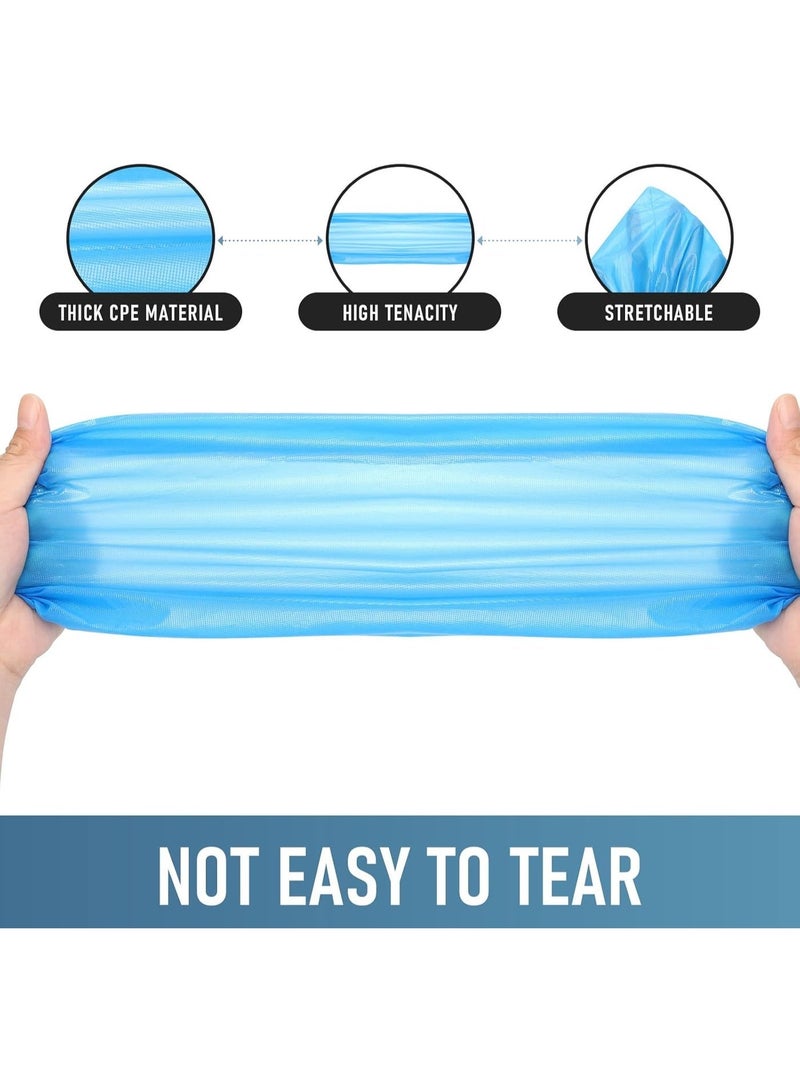 100 pieces disposable anti-slip shoe covers for indoor use, pack of 50 pairs, waterproof plastic shoe covers, protection and insulation for shoes and feet from water and dirt. - Image 3