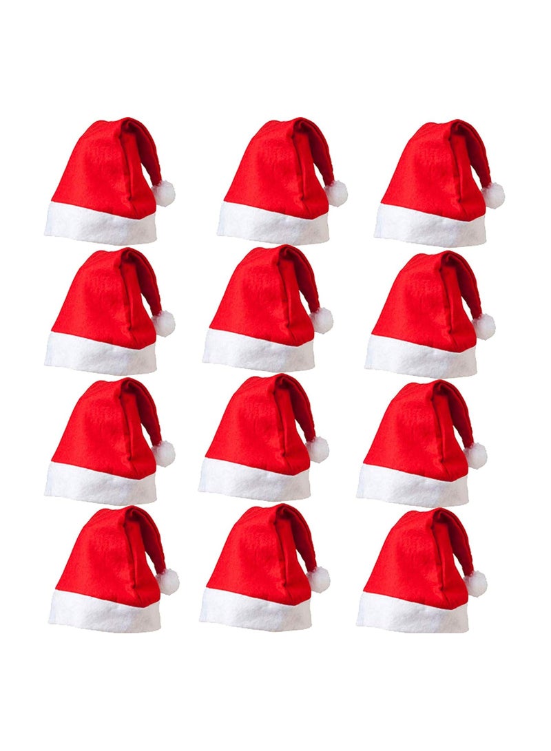 Hat-Red Hat With White Top-Holiday Hat For Adults And Kids-Hat-Cap For Party Supplies - Image 3