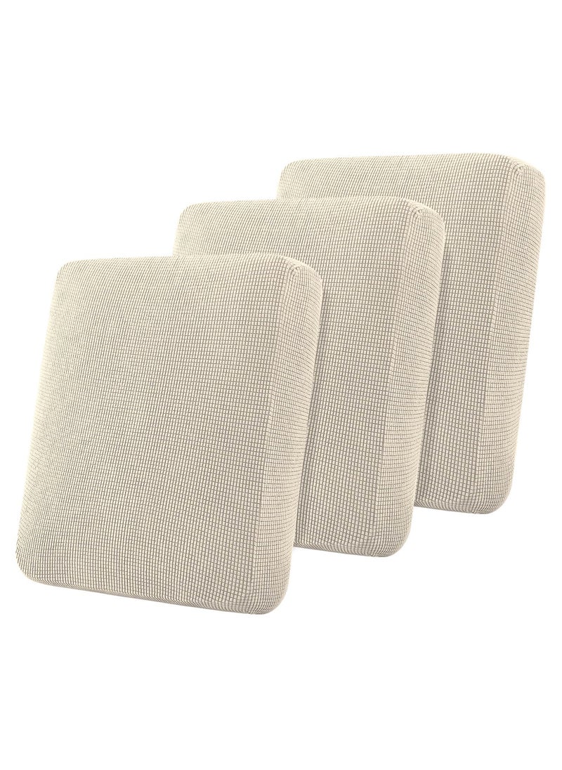 Flamingo P Flamingo P Stretch Seat Cushion Cover Sofa Cushion Furniture Protector for Sofa Seat Sofa Slipcover Sofa Cover with Elastic Bottom 3 Seat Cushion Cover Biscotti Beige 
