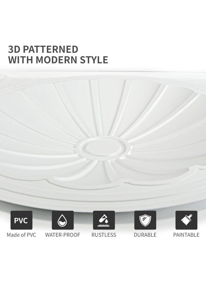 Art3dwallpanels Ceiling Tiles 12 Pack Drop Ceiling Tiles, 24 x 24 Inch High Grade PVC 3D Wall Panels for Interior Wall Decor, Fire Rated, Waterproof, Light Weight, Prevent Breakage, White - Image 4