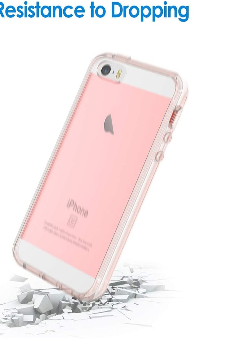 Generic - Case for Apple iPhone SE, iPhone 5s, iPhone 5, Shock-Absorption Bumper Cover Anti-Scratch Clear Back, HD Clear - Image 1