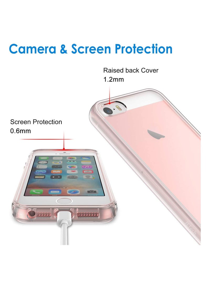 Generic - Case for Apple iPhone SE, iPhone 5s, iPhone 5, Shock-Absorption Bumper Cover Anti-Scratch Clear Back, HD Clear - Image 1